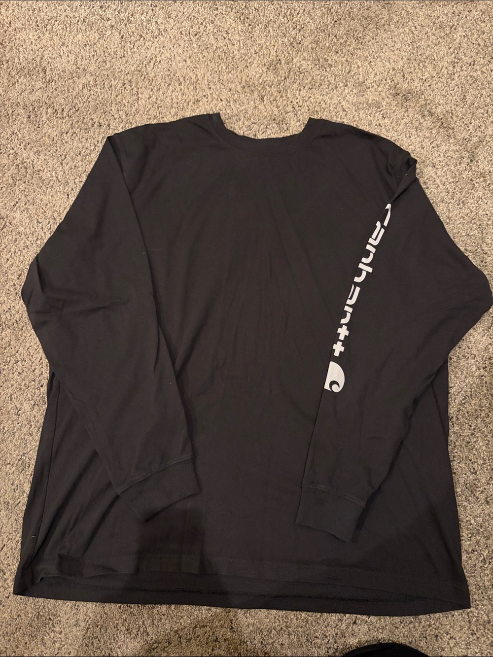 Carhartt Black Long-Sleeve Logo Sleeve Tee